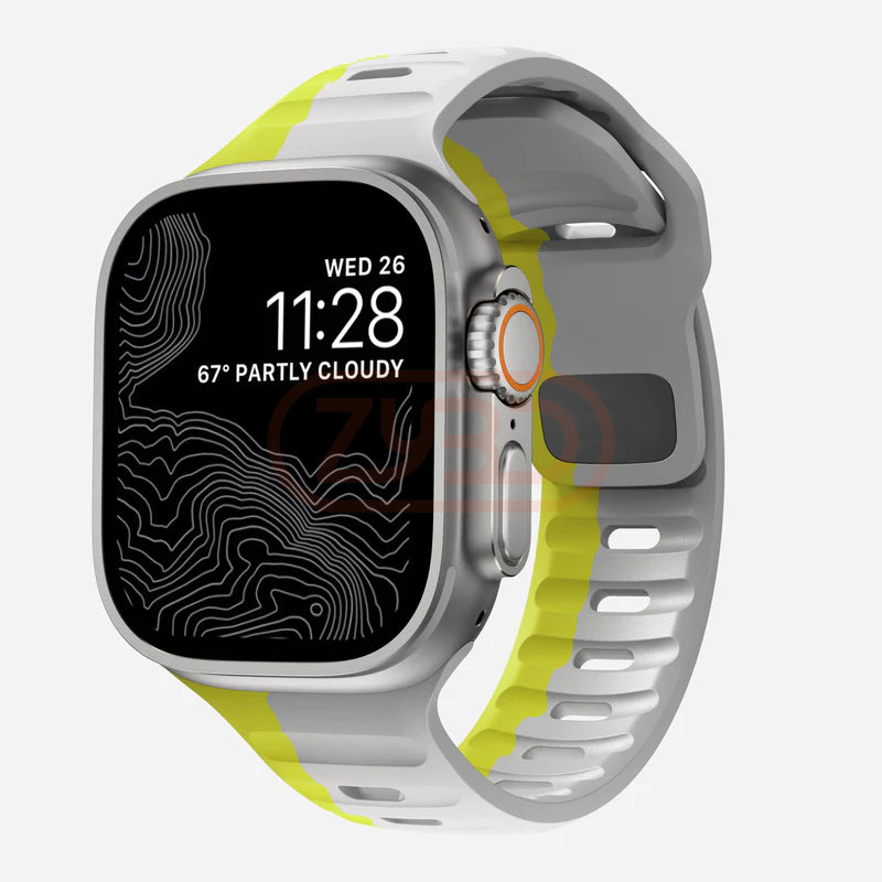 Premium Weiches Silikonarmband für Apple Watch | Elegant, Langlebig & Perfektes Sportarmband für jede Größe (49mm-38mm)
