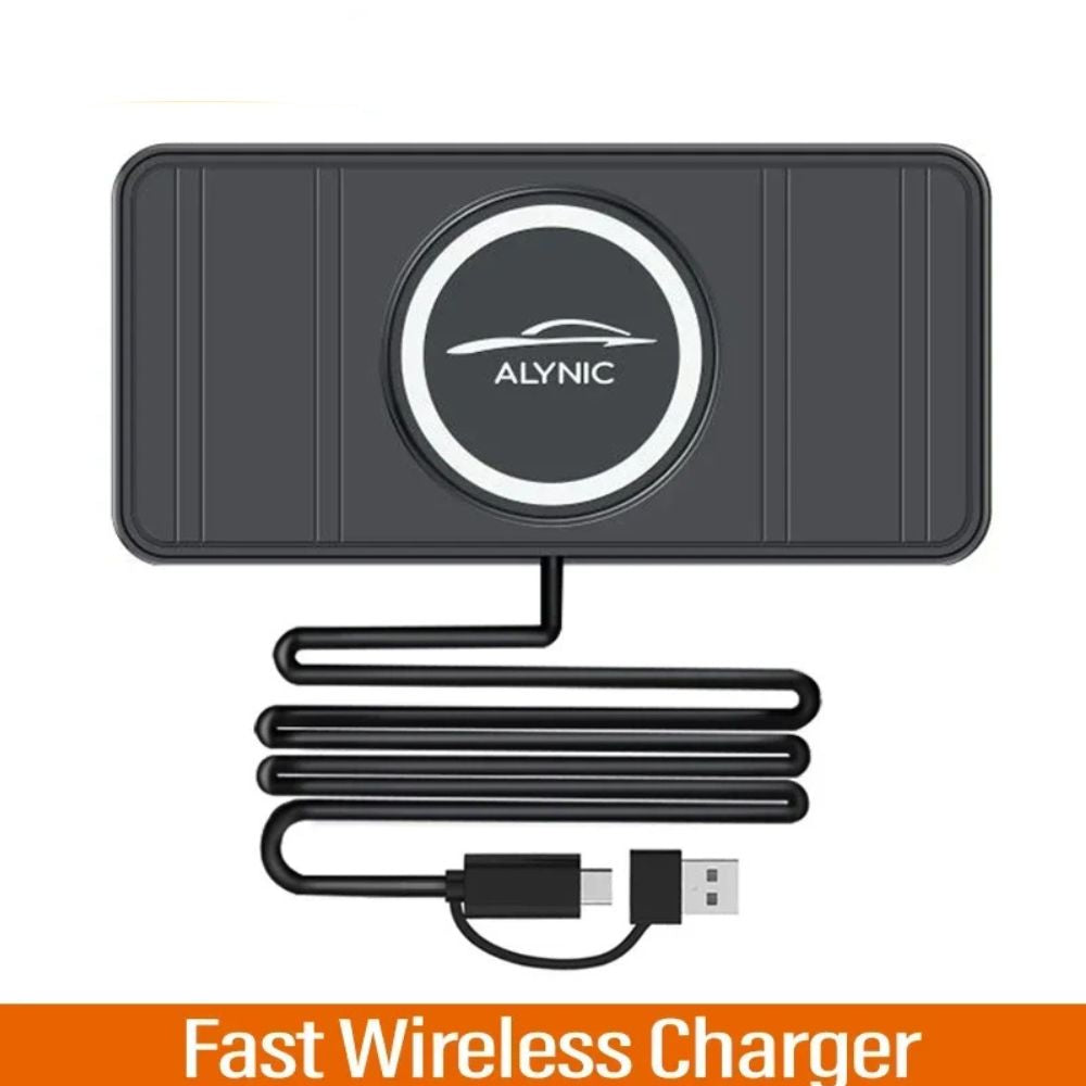 Car Premium 20W Silicone Fast Charging Docking Station | Wireless Charger with Anti-Slip Pad & Fast Wireless Charging Station for Smartphones, Apple iPhone, Samsung, iOS & Android