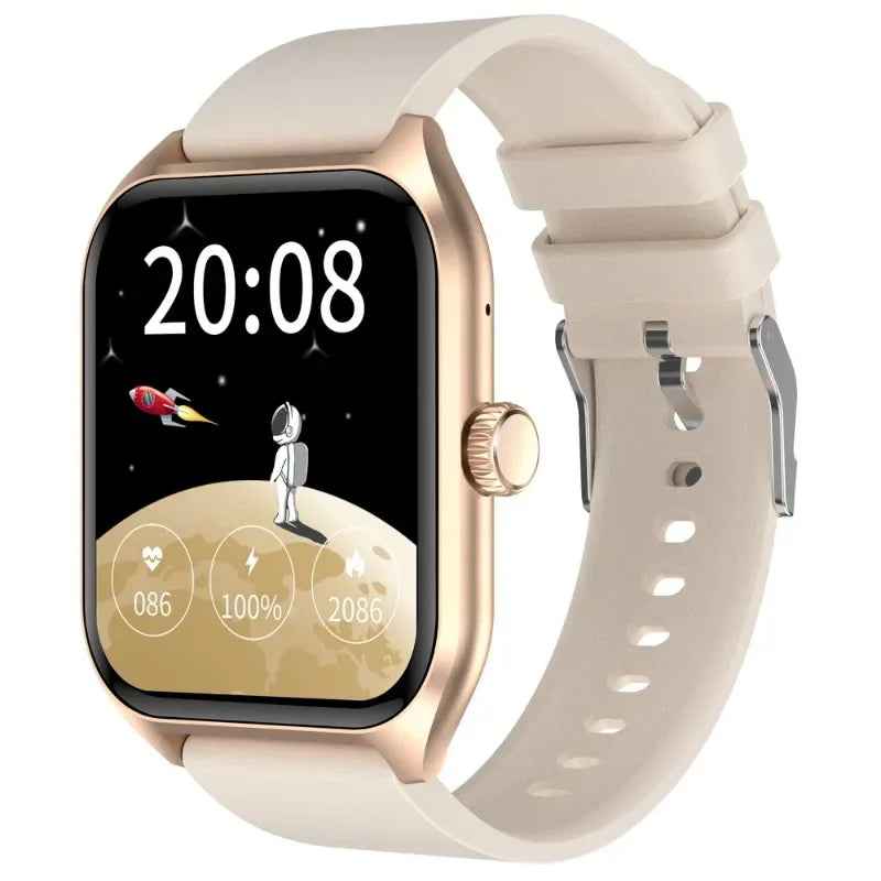 Premium Smartwatch Unisex – Fitness Watch with AI, Voice Calls, ECG, Blood Glucose Monitoring, Health Tracking, IP68 Waterproof, Step Counter, Heart Rate & Sleep Monitor, Notifications & Voice Assistant – For Women & Men