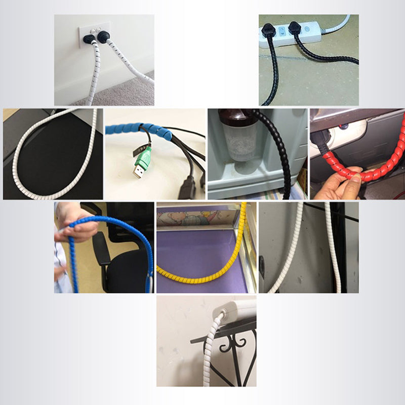 Premium 1/12 Stück Kabelschutz: Universaler Silikon Datenkabel Spiralwickler für Apple iPhone, USB Ladegerät – Drahtkabel