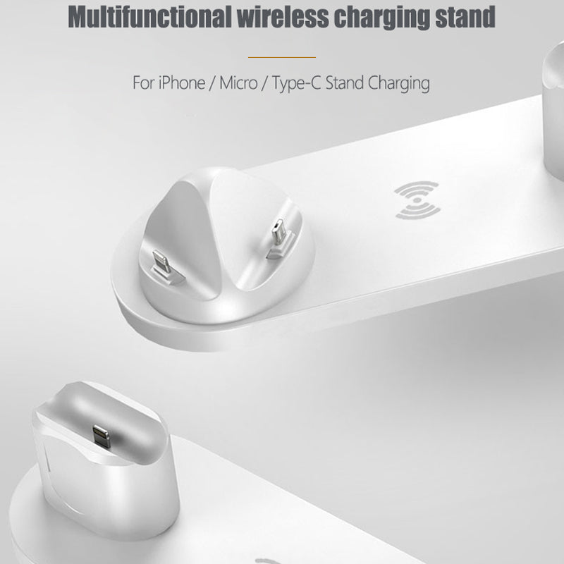 7-in-1 Charging Station Fast Wireless Charger | Fast Charging Dock 30W USB Type C Apple Watch, AirPods, Smartphones, Apple iPhone, Samsung, iOS & Android Fast Charger