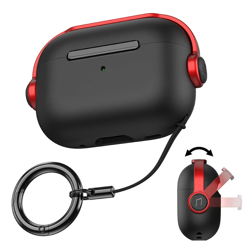 Premium Cover für AirPods Pro 2. Generation mit Lanyard-Verschluss - Kreative Kopfhörerhalterung & Abdeckung für