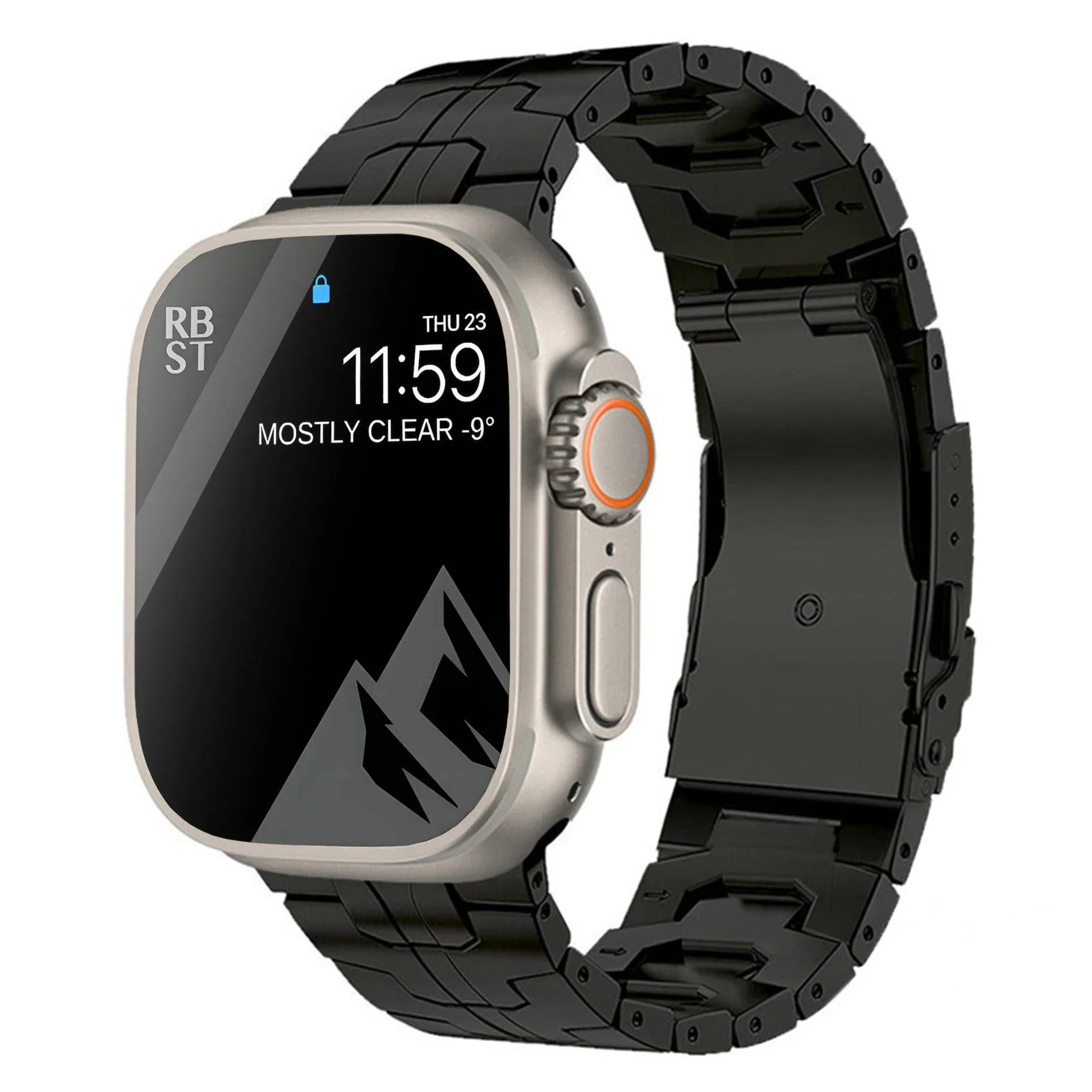 Luxus Apple Watch Armband 41mm 45mm 40mm 44mm - Herren Business Edelstahl-Armband für iWatch Serie 9 8 7 - Phone Heaven Zone