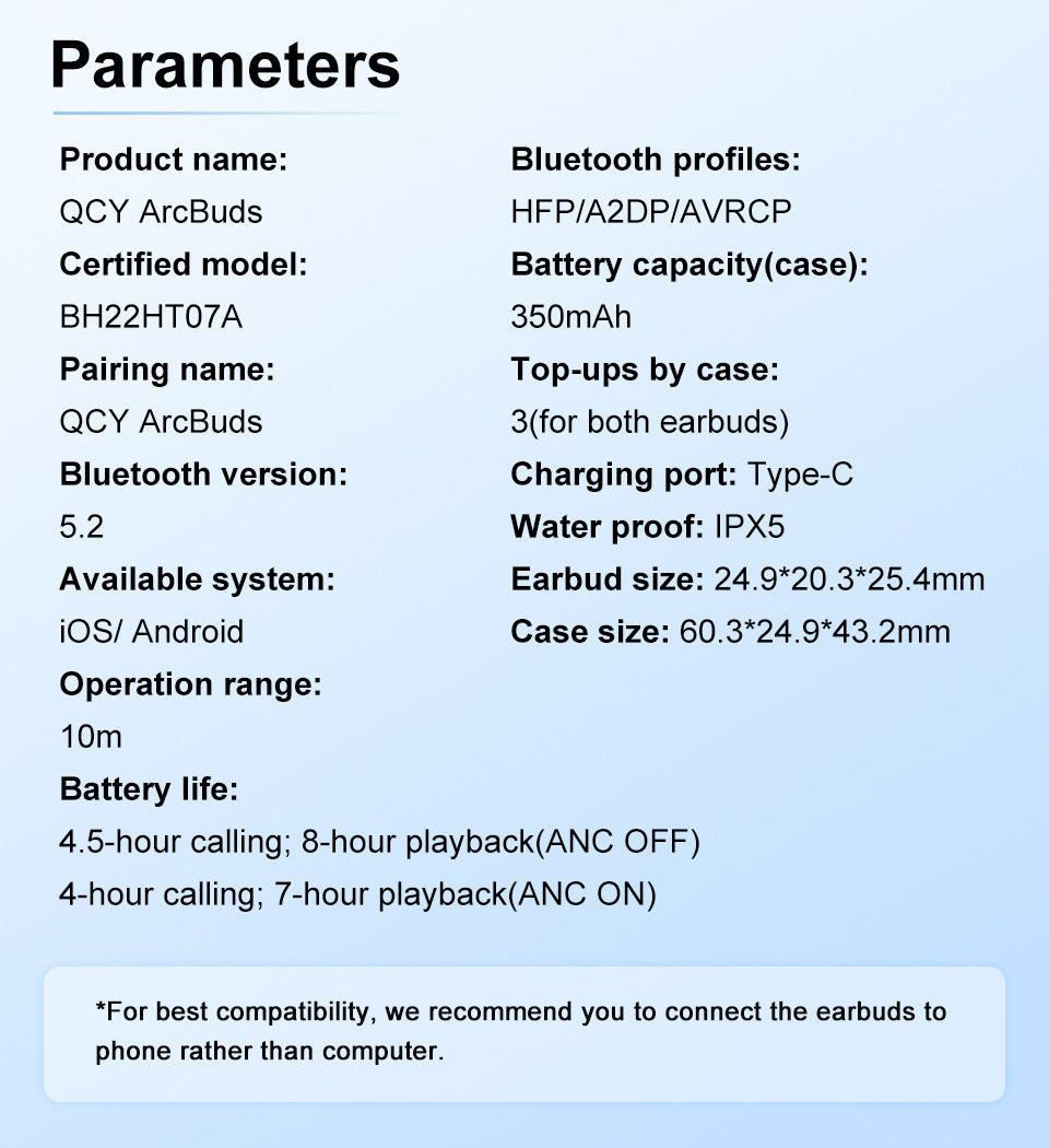 Hochwertige Drahtlose Kopfhörer mit 40dB Geräuschunterdrückung, TWS Ohrhörer, 6 Mikrofone, AI HD Anruf, Bluetooth 5.0, HiFi,