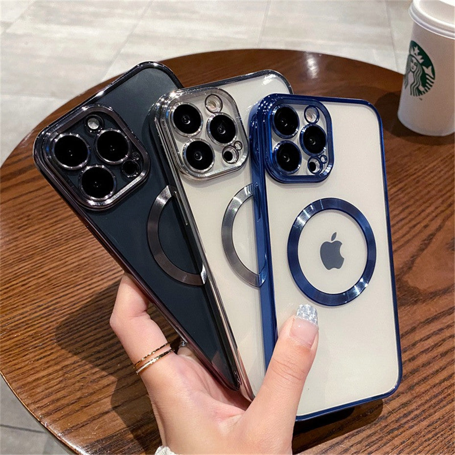 Magnetische Luxus Apple iPhone Hülle aus weichem Silikon