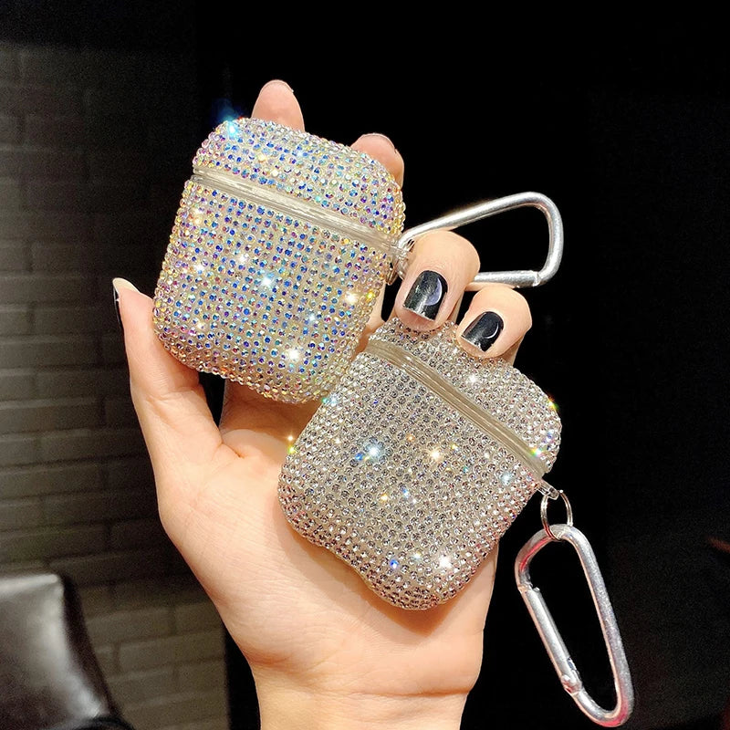 Luxury 3D Bling Diamond Case for Apple AirPods 4/3/2/1 and Pro Series 2024/2022/2021/2019/2016 Pro & AirPods MagSafe Case Accessory for Wireless Bluetooth Headphones