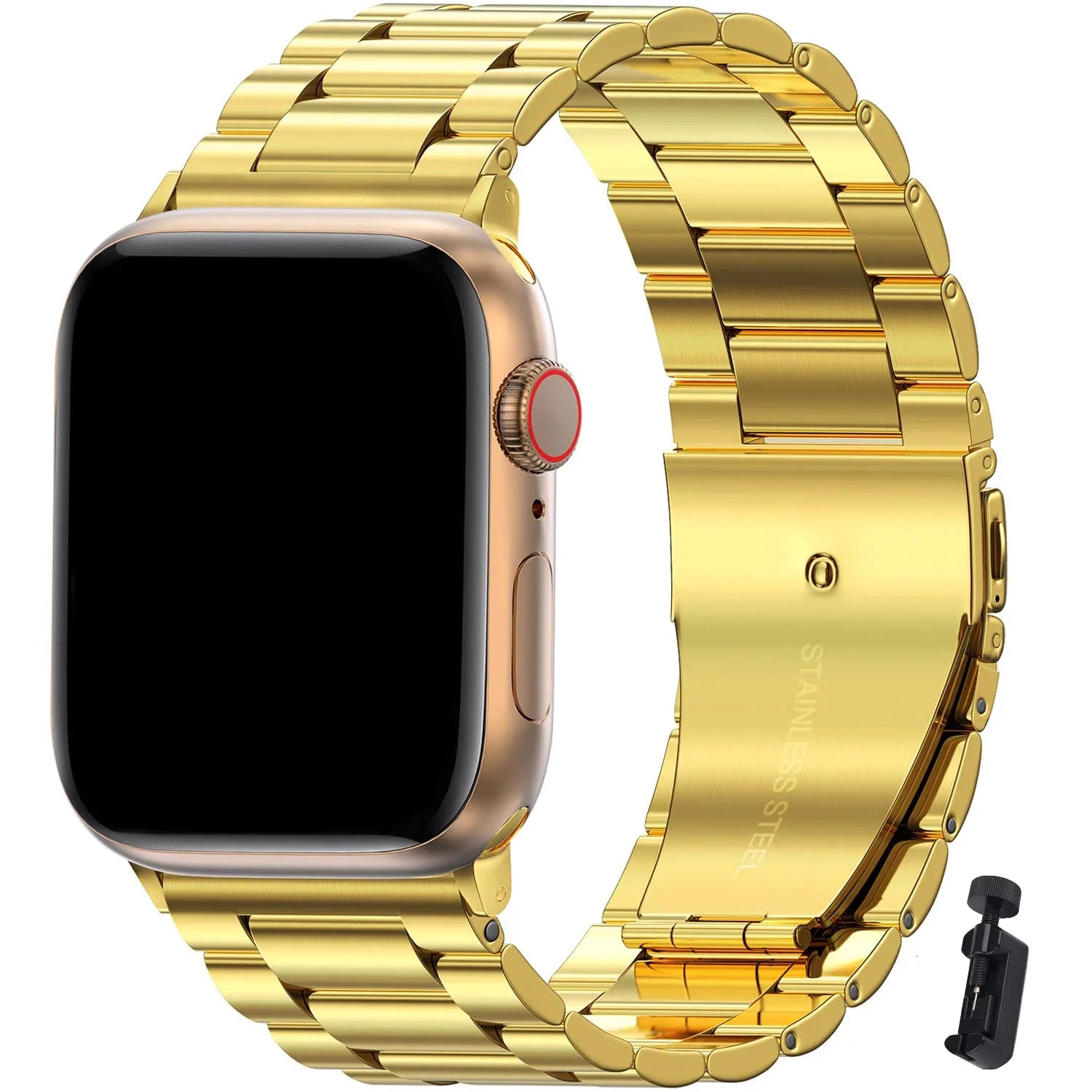 Metallband für Apple Watch 49mm, 45mm, 44mm, 42mm, 41mm, 40mm | Premium Edelstahl Armband für iWatch Ultra/9/8/7/6/5/4/3/SE