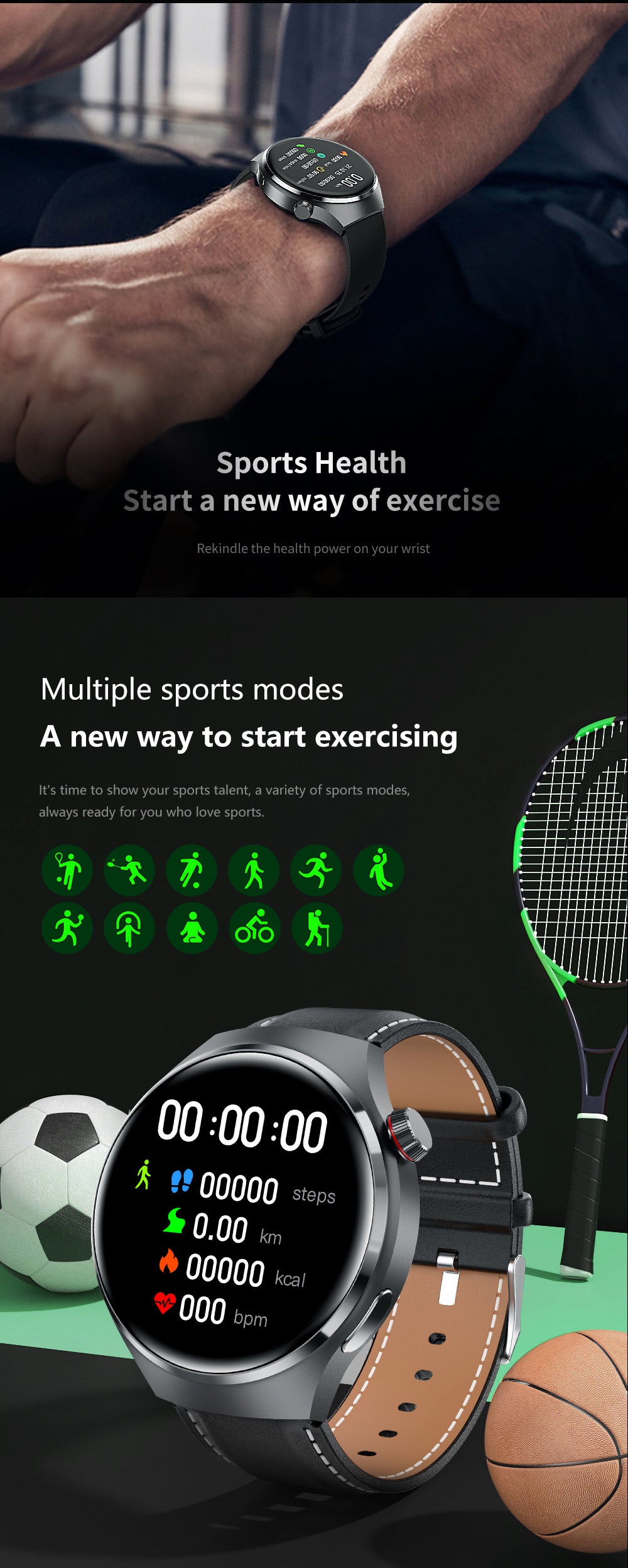 Neue Hochwertige 2024 GT4 Pro Smartwatch für Männer IP68 NFC GPS Tracker AMOLED 360 | HD Bildschirm Herzfrequenz