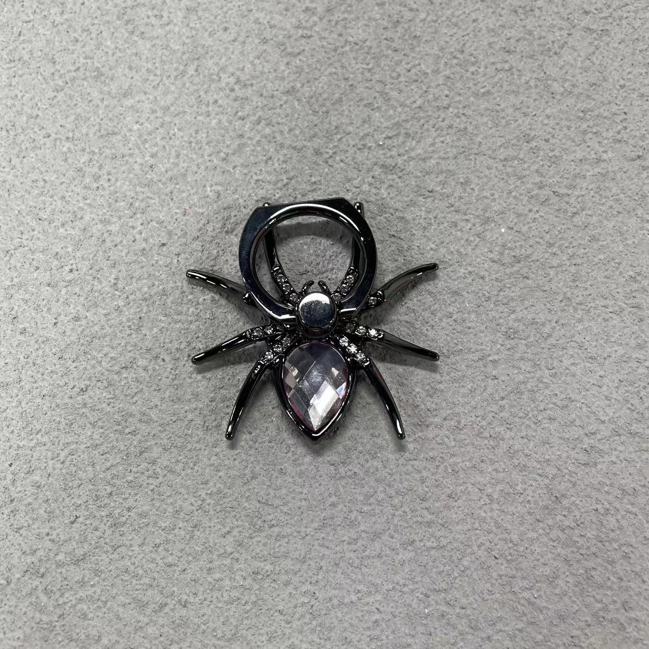 Universaler Luxus-Bling-Diamant-Metall-Spinne Handy-Fingerringhalter, 360° drehbarer Ständer für Apple iPhone, Samsung