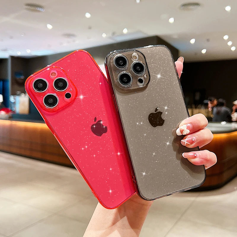 Luxury Bling Glitter Transparent Shockproof Case for Apple iPhone 16/15/14/13/12 Pro Max Plus Mini
| Stylish & Protective