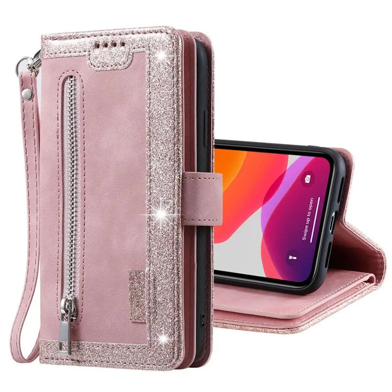 <tc>High-Quality Leather iPhone Case with Zipper, Card Holder, Stand, and Strap | Flip Cover Case for Apple iPhone 17/17 Air, 16/16e, 15, 14, 13, 12 Pro Max, Pro, Plus & Mini - Versatile Protective Cover</tc>