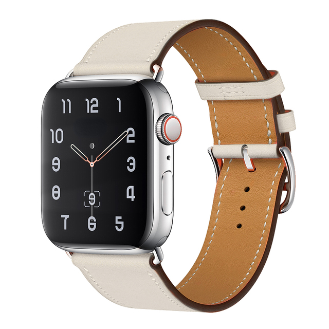 Premium Echtes Leder Armband für Apple Watch: 49mm, 45mm, 44mm, 42mm, 41mm, 40mm, Damen/Herren, iWatch Ultra/9/8/7/6/5/4/SE