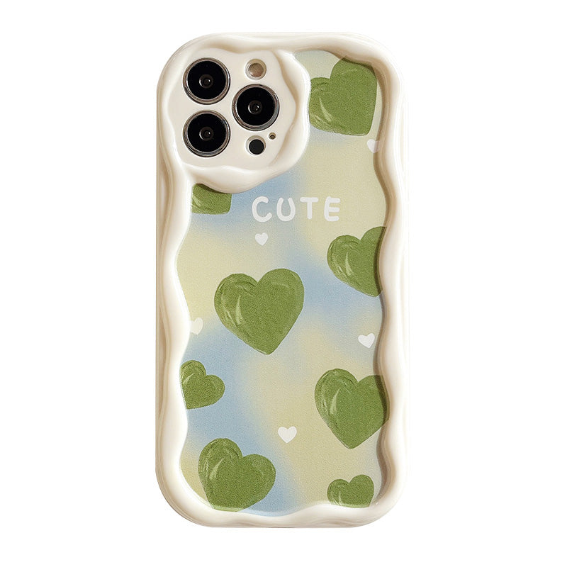 Beautiful White Heart Design Makeup Mirror iPhone Case | MagSafe-Compatible Protective Case with 360-Degree Protection and Camera Lens Cover for Apple iPhone 16/16e, 15, 14, 13, 12 Pro Max, Pro, Plus & Mini Cover | Armor Case and Bumper Cover