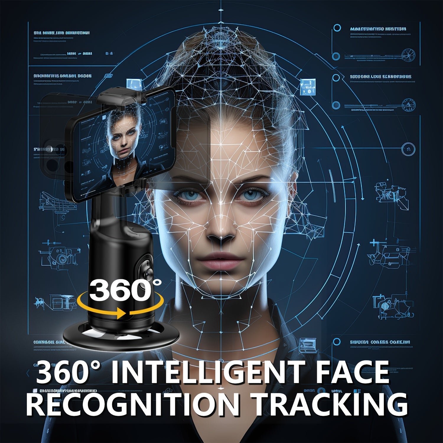 EvoGlide Premium | 360° Gimbal Stabilizer - Exklusives Videostabilisierungssystem Smartphones, Apple iPhone, Samsung, iOS