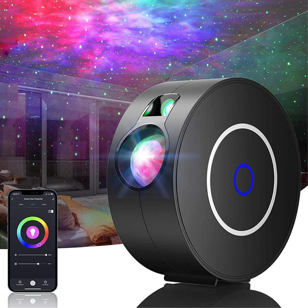 Premium Sterne-Projektor Licht: Buntes Nebelwolken-Nachtlicht, Dynamisches Galaxien-Sternennachtlicht für Schlafzimmer, Spielzimmer