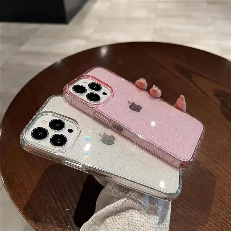 Luxury Bling Glitter Transparent Shockproof Case for Apple iPhone 16/15/14/13/12 Pro Max Plus Mini
| Stylish & Protective