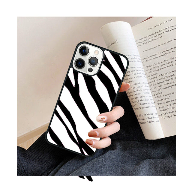 Premium Zebra Pattern Glitter iPhone Case | MagSafe Case with 360-Degree Protection & Camera Lens Cover for Apple iPhone 16/16e, 15, 14, 13, 12 Pro Max, Pro, Plus & Mini Cover | Armor Case & Bumper Cover Phone Case | High-Quality Protective Cover