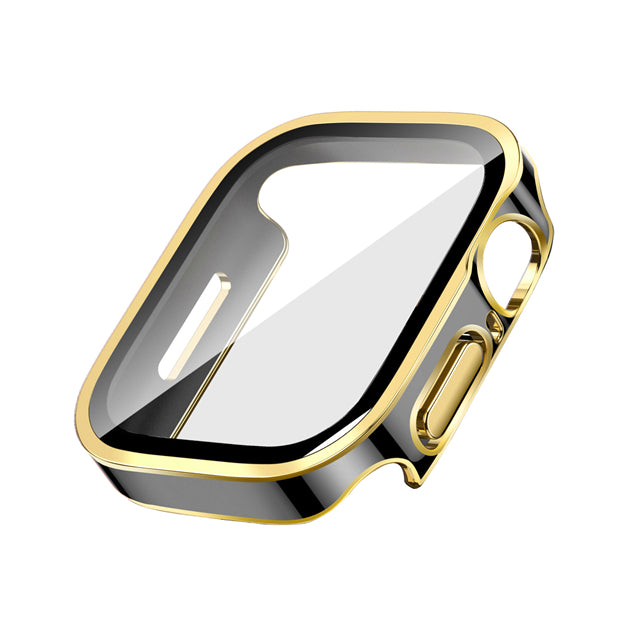 Premium Glasgehäuse für Apple Watch Serie 9/8/7/Ultra: 45mm, 41mm, 49mm, 44mm, 40mm | Hochwertige Displayschutz-Hülle