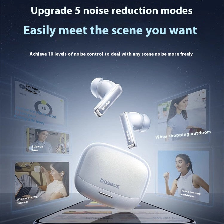 Hochwertiges Baseus Bowie M2S ANC Kopfhörer Bluetooth 5.3 - Aktive Geräuschunterdrückung -48dB, Drahtlose Kopfhörer mit 3D