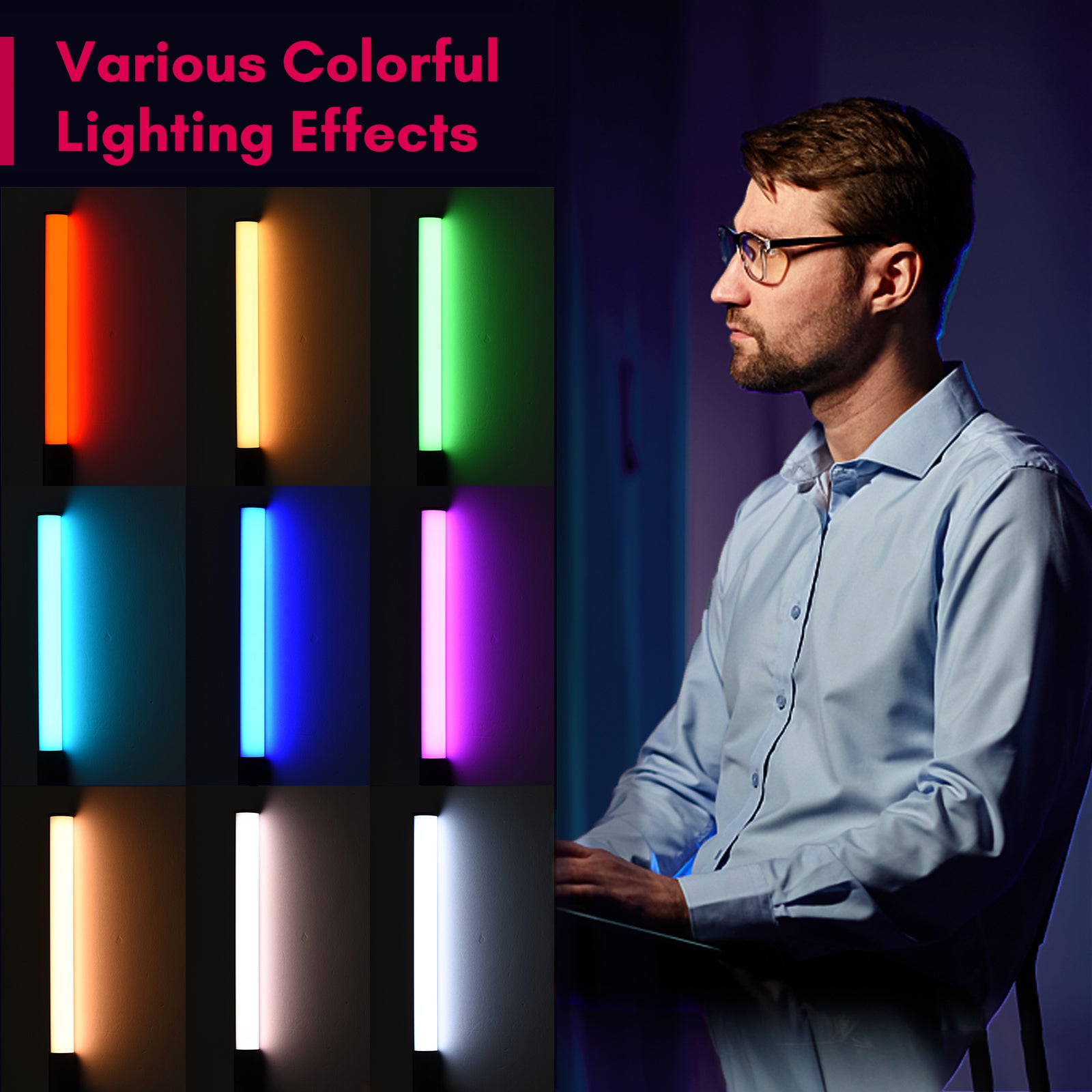 Premium VL119 Handheld RGB LED Lichtstab, 19,68 Zoll, Buntes Stick-Licht, CRI 95+, 2500K-9000K, Für Foto- & Videografie,