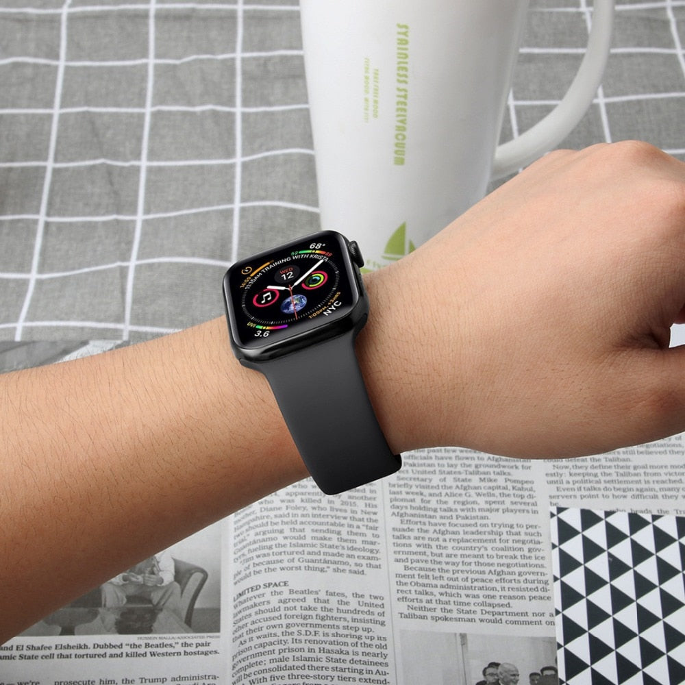 Silikon-Loop-Band Apple Watch Premium Handgelenkriemen | Colorful Pride Edition Armbandriemen | Bequem, Stilvoll.