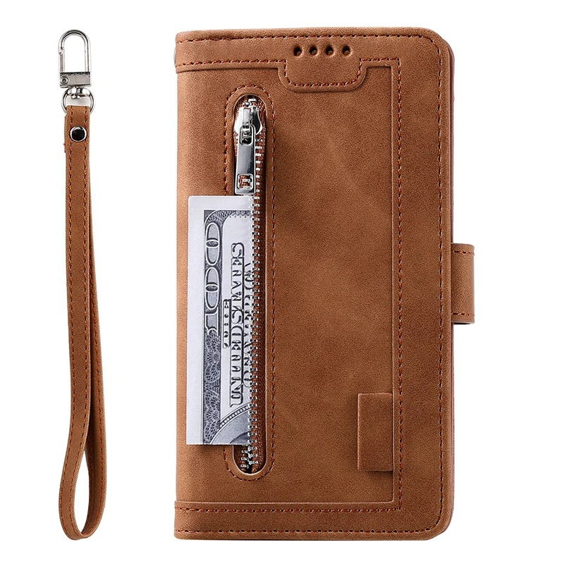 <tc>High-Quality Leather iPhone Case with Zipper, Card Holder, Stand, and Strap | Flip Cover Case for Apple iPhone 17/17 Air, 16/16e, 15, 14, 13, 12 Pro Max, Pro, Plus & Mini - Versatile Protective Cover</tc>
