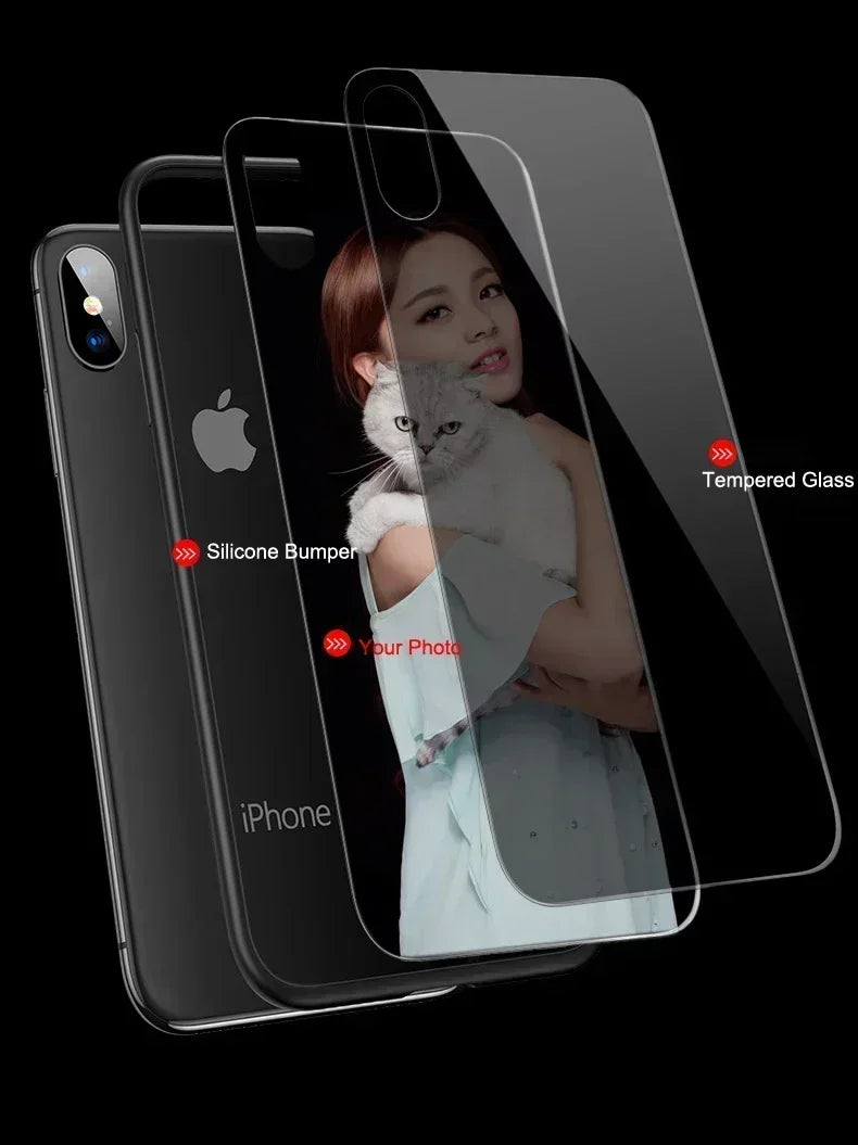 Apple iPhone HĂŒlle Benutzerdefiniertes Foto MagSafe, Kameraprotektion, gehĂ€rtetem Glas iPhone 11 12 13 14 15 Pro Max Plus