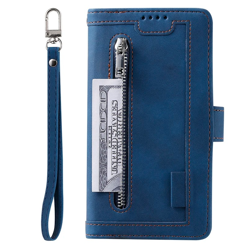 <tc>High-Quality Leather iPhone Case with Zipper, Card Holder, Stand, and Strap | Flip Cover Case for Apple iPhone 17/17 Air, 16/16e, 15, 14, 13, 12 Pro Max, Pro, Plus & Mini - Versatile Protective Cover</tc>