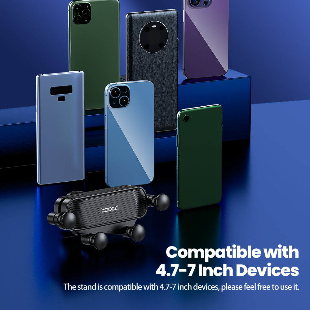 GravityDrive Premium Handyhalter - Lüftungsklammer mit Schwerkraftsensor für iPhone, Xiaomi, Samsung & 4,7-6,9 Zoll Handys