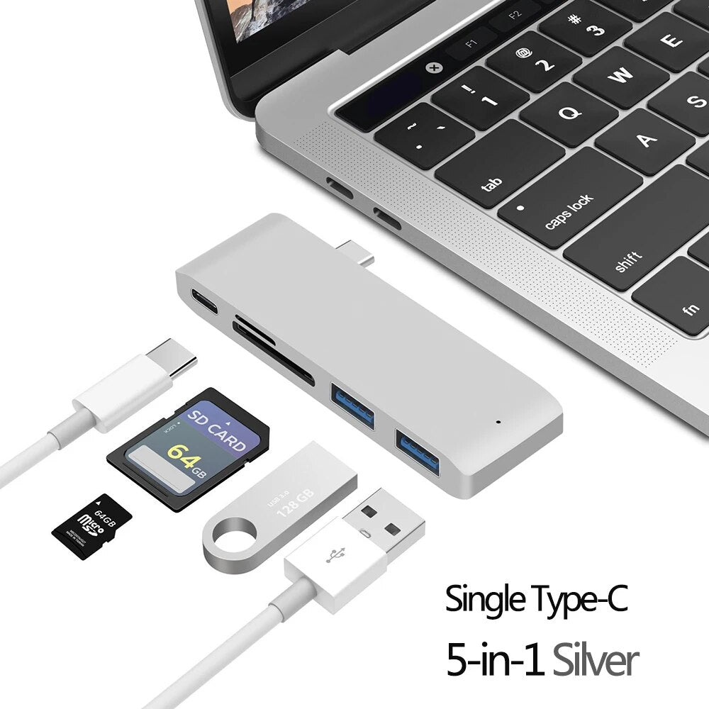 Premium USB 3.1 Typ-C Hub zu HDMI Adapter 4k Thunderbolt 3 USB C Hub 3.0 | MacBook Air Pro M3 M2 M1 Chip Erweitern Sie Ihre