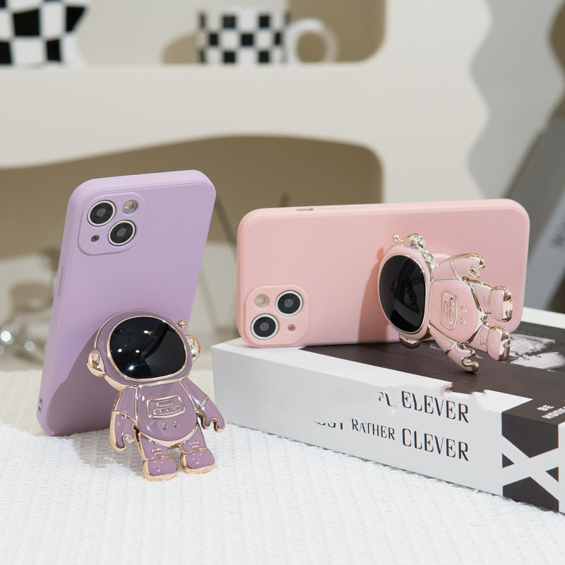 Luxus Crossbody-Lanyard Astronauten-Telefonhalterung und Ständer iPhone Hülle