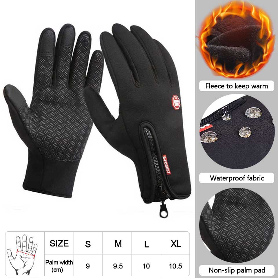 Premium Neue Winterhandschuhe : Touchscreen, wasserdicht, Motorrad, Fahrrad, Outdoor-Sport, Ski, Warm mit Samt