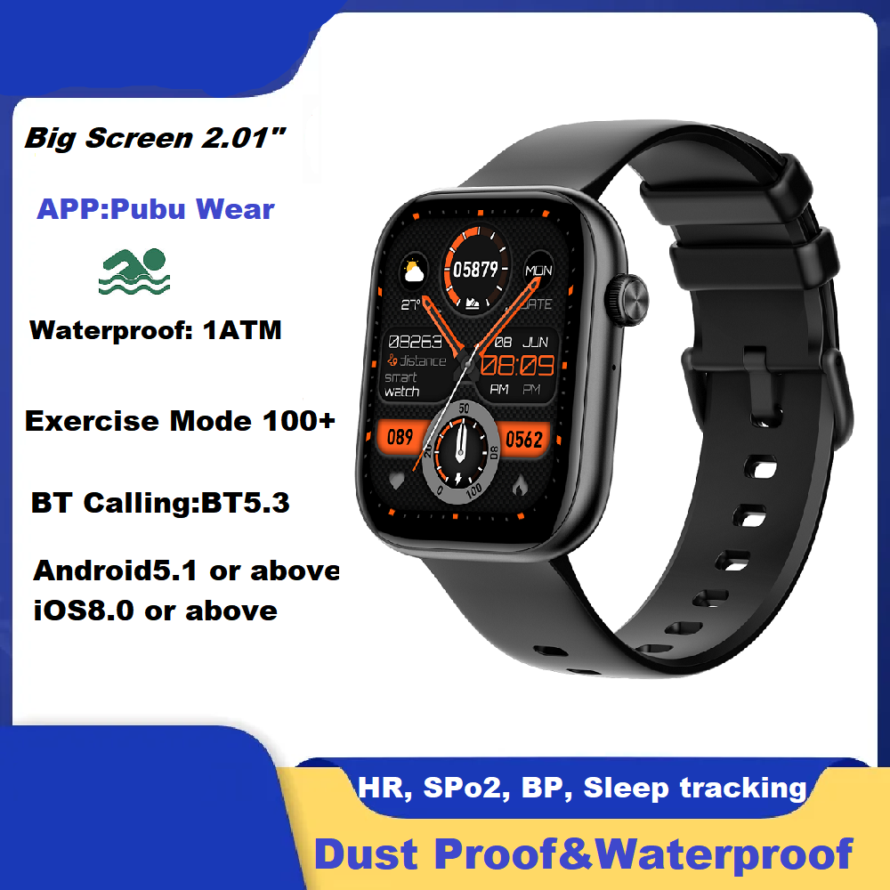 Premium Smartwatch Unisex – Fitness Watch with AI, Voice Calls, ECG, Blood Glucose Monitoring, Health Tracking, IP68 Waterproof, Step Counter, Heart Rate & Sleep Monitor, Notifications & Voice Assistant – For Women & Men
