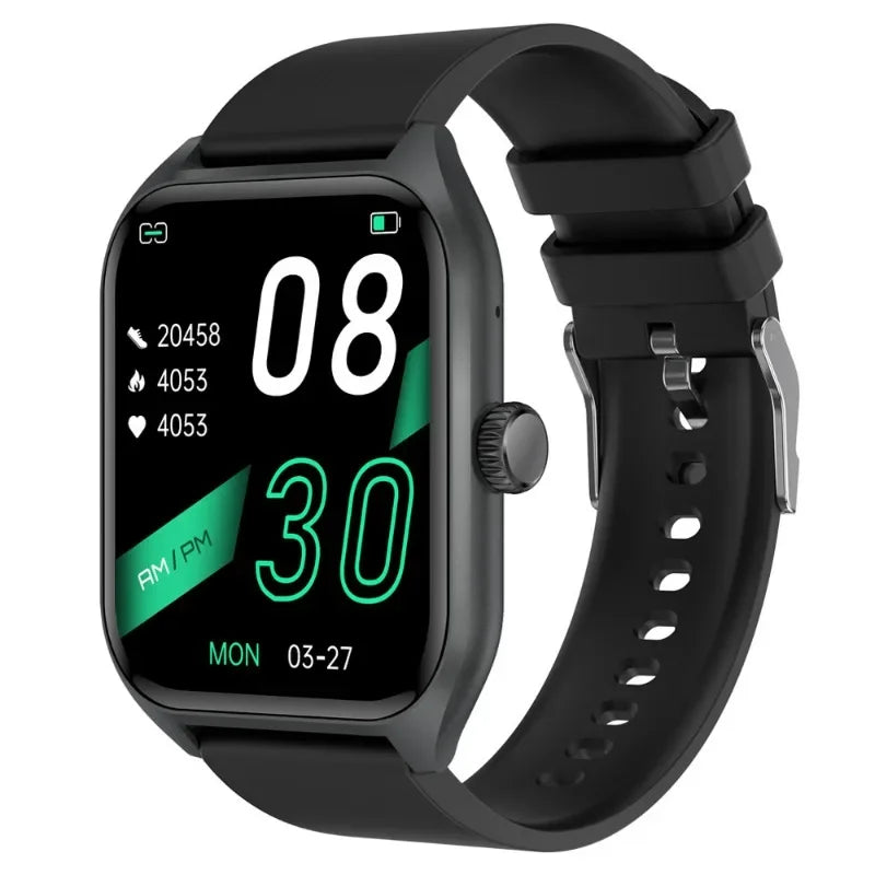 Premium Smartwatch Unisex – Fitness Watch with AI, Voice Calls, ECG, Blood Glucose Monitoring, Health Tracking, IP68 Waterproof, Step Counter, Heart Rate & Sleep Monitor, Notifications & Voice Assistant – For Women & Men