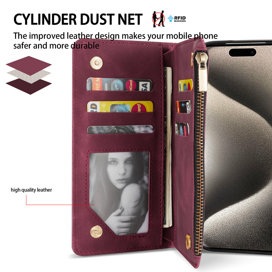 SecureSwipe Premium Leather Wallet Case for Apple iPhone 16/15/14/13/12 Pro Max Plus Mini | Wallet & Coin Purse Features: Magnetic Closure, Multiple Card Slots, Scratch-Resistant, Shockproof & Lightweight Design