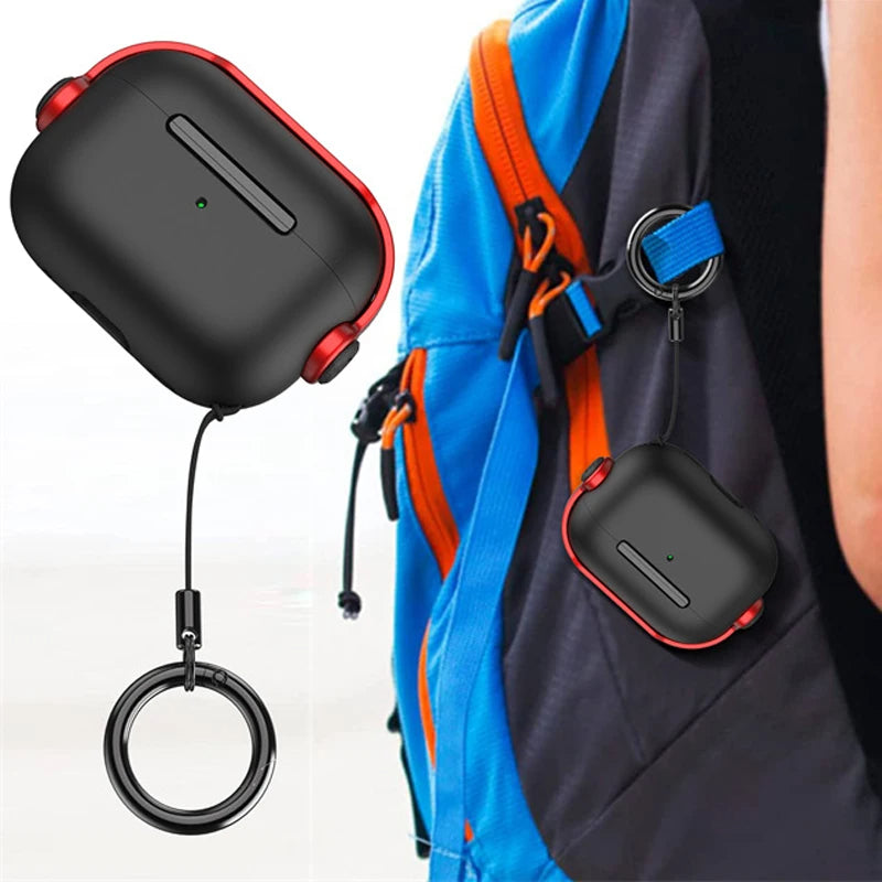 Premium Cover für AirPods Pro 2. Generation mit Lanyard-Verschluss - Kreative Kopfhörerhalterung & Abdeckung für