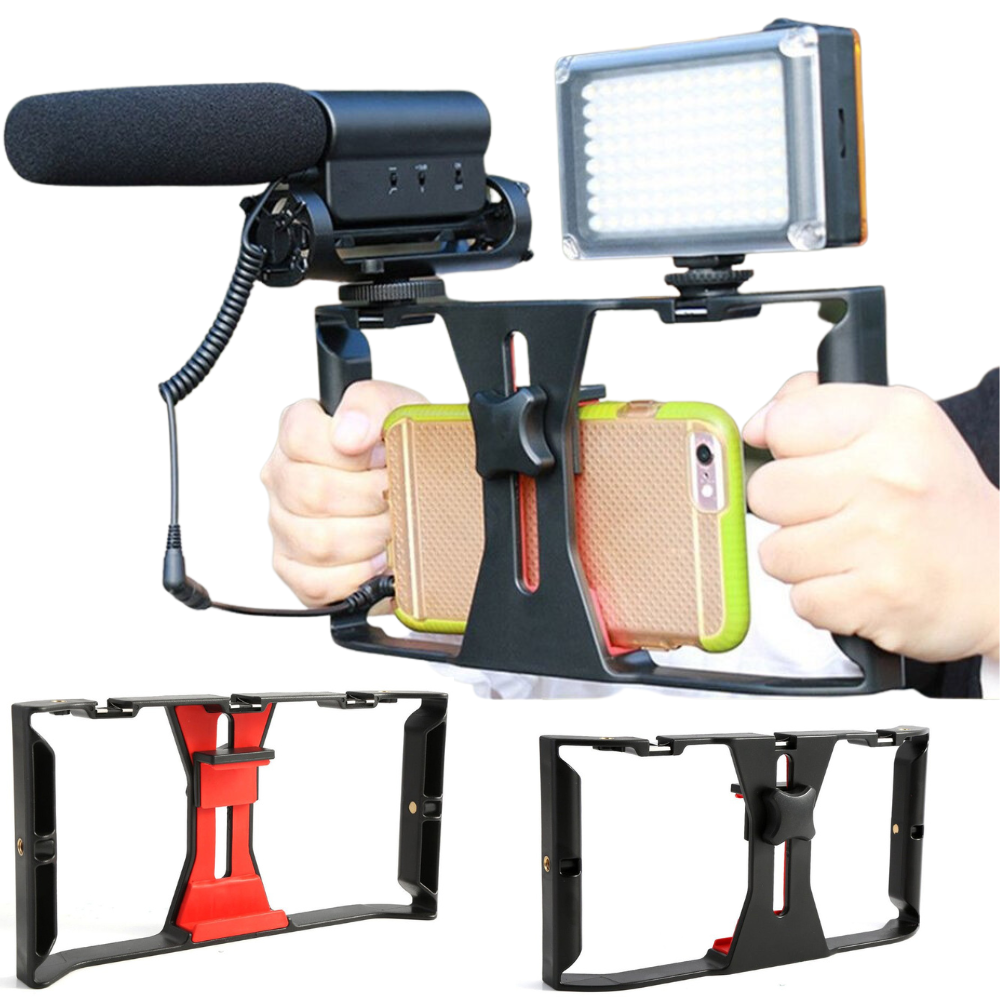 Kamera-Käfig Stabilisator für Smartphones: Filmproduktion Rig & Handgriff Halterung | Premium und Android - Phone Heaven Zone
