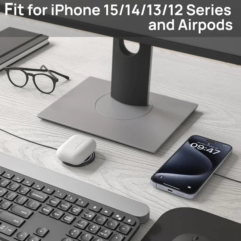 Premium 30W magnetisches kabelloses Ladegerät für Magsafe, Apple iPhone USB-A, PD – schnelles kabelloses Ladegerät, Ständer