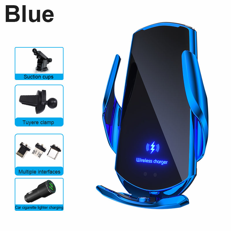 Car Wireless Phone 30 W Fast Charger | Premium USB Type-C with Magnetic Infrared Sensor, LED Indicator & Car Mount - Compatible with Smartphones, Apple iPhone, Samsung, iOS & Android