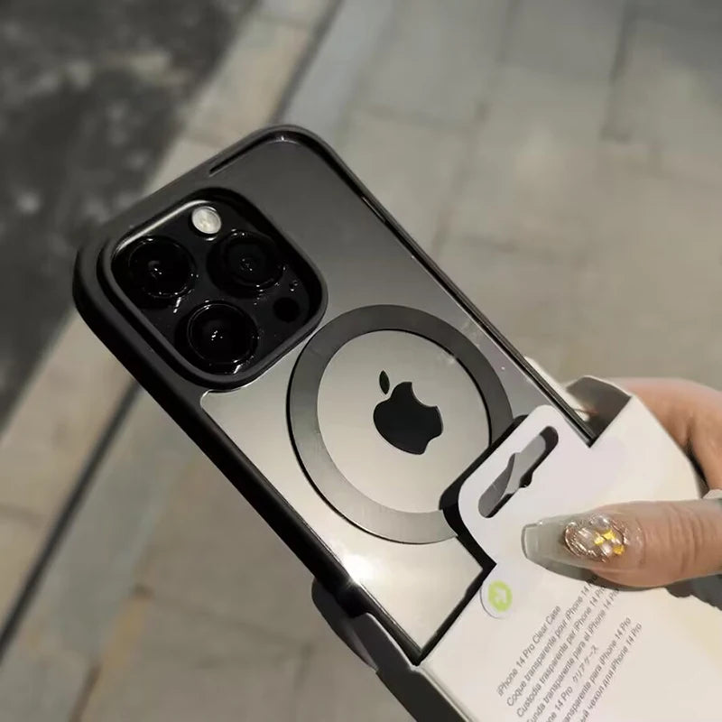 Premium iPhone Case Clear HD | Magnetic MagSafe & Wireless Charging | Shockproof Transparent Hybrid Armor with Camera Lens Protection for Apple iPhone 16/16e, 15, 14, 13, 12 Pro Max, Pro, Plus & Mini Cover