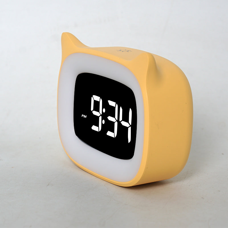Premium Rechargeable Digital Alarm Clock with Night Light Touch Snooze Always-On Display Desktop Table Clock 12/24h Dual Alarm Music LED Clock