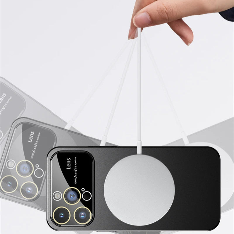 Premium iPhone Case with 360-Degree Rotating Gyro Stand Function and Foldable Holder | MagSafe Case with 360-Degree Protection and Camera Lens Cover for iPhone 16/15/14/13/12 Pro Max, Plus, Mini Cover | Armor Case and Bumper Cover