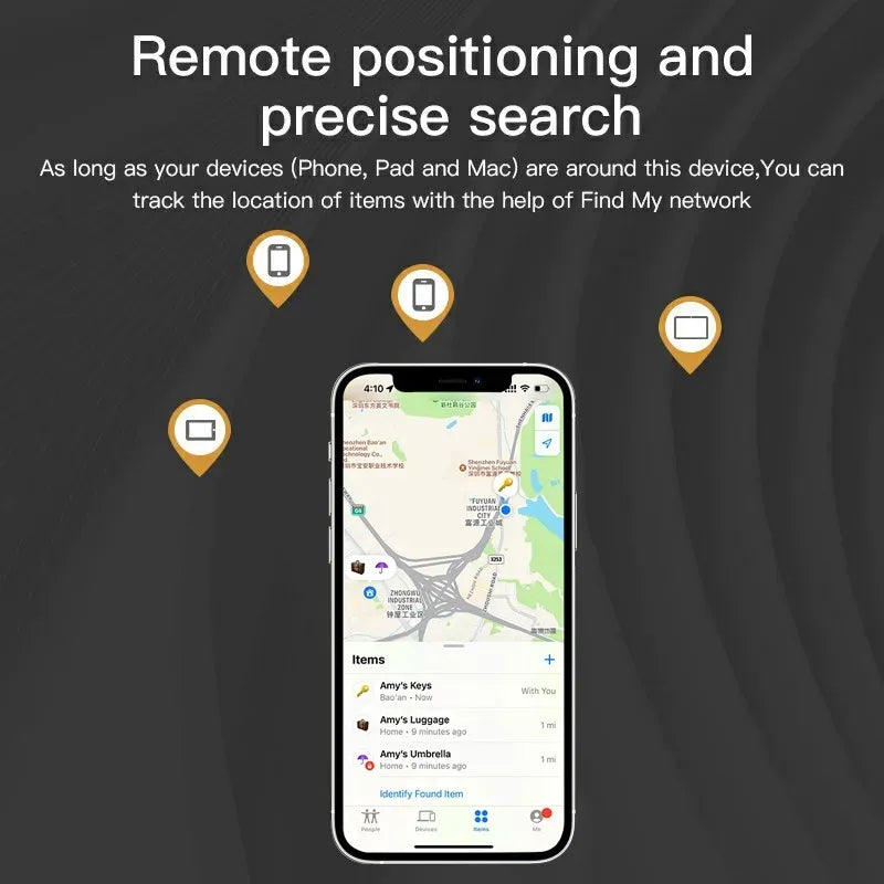Premium Bluetooth-GPS-Tracker als Alternative zu Apple AirTag Verlorenes mit unserer App finden Ferngesteuerter