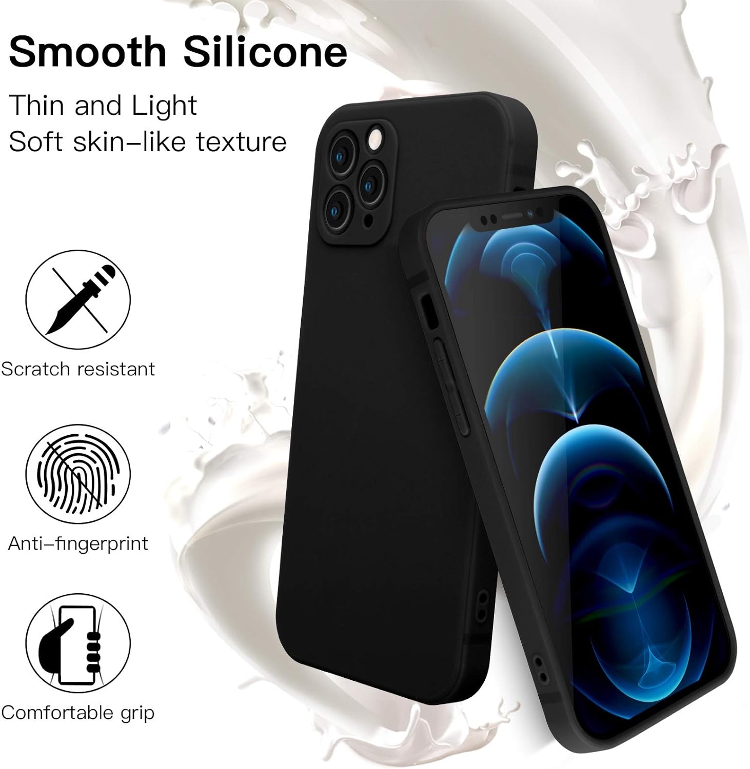 Anti-Gravity Apple iPhone Case for Apple iPhone 16/15/14/13/12 Pro Max Plus Mini | Surface Adsorption, Magic Nano Suction, Soft TPU Frame, Silicon+PC, Waterproof, Shockproof & Camera Protection