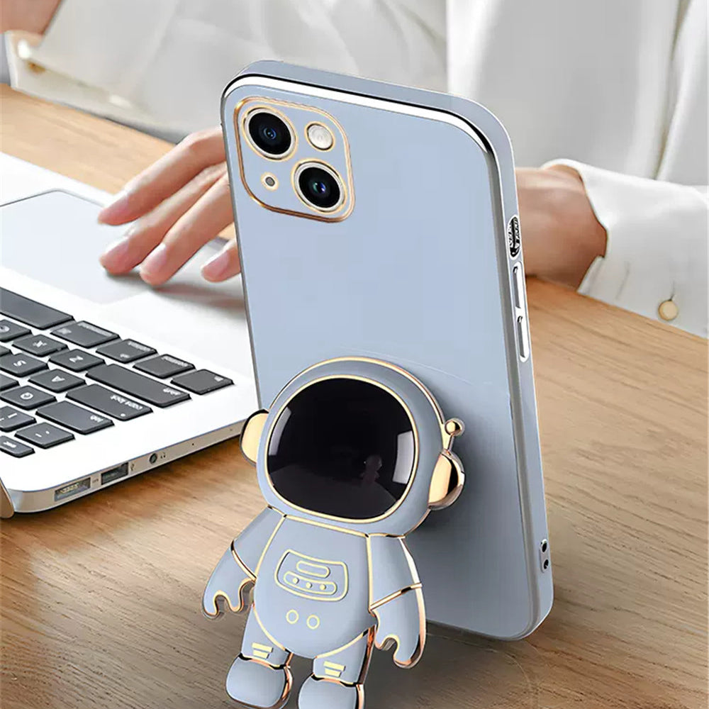 Luxury Crossbody Lanyard Astronaut Phone Holder and Stand iPhone Case | MagSafe Case with 360-Degree Protection and Camera Lens Cover for Apple iPhone 16/15/14/13/12 Pro Max, Plus Mini Cover | Armor Phone Case | Premium Protective Cover
