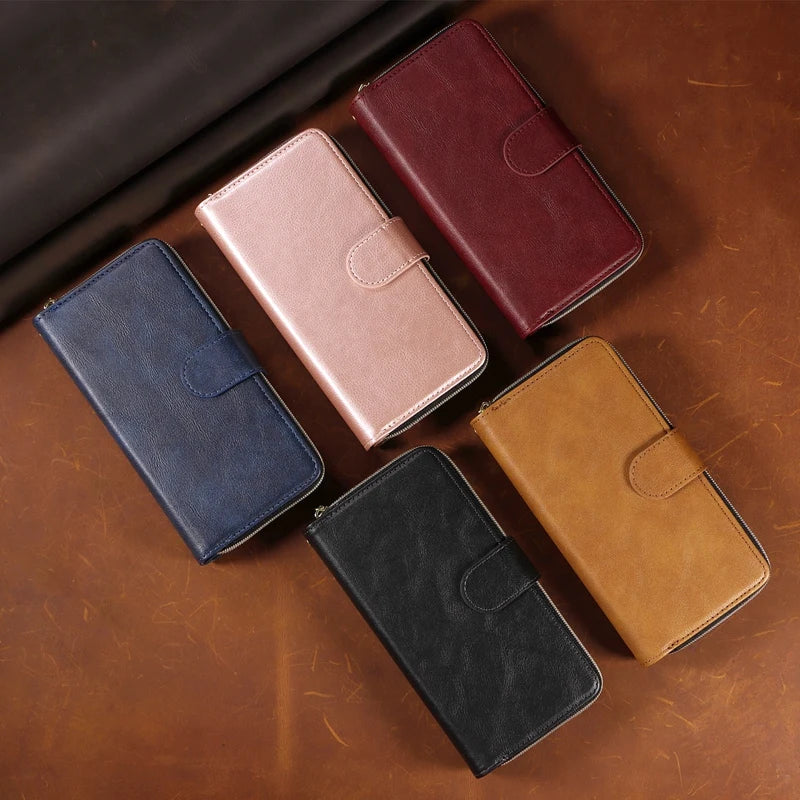 SecureSwipe Premium Leather Wallet Case for Apple iPhone 16/15/14/13/12 Pro Max Plus Mini | Wallet & Coin Purse Features: Magnetic Closure, Multiple Card Slots, Scratch-Resistant, Shockproof & Lightweight Design