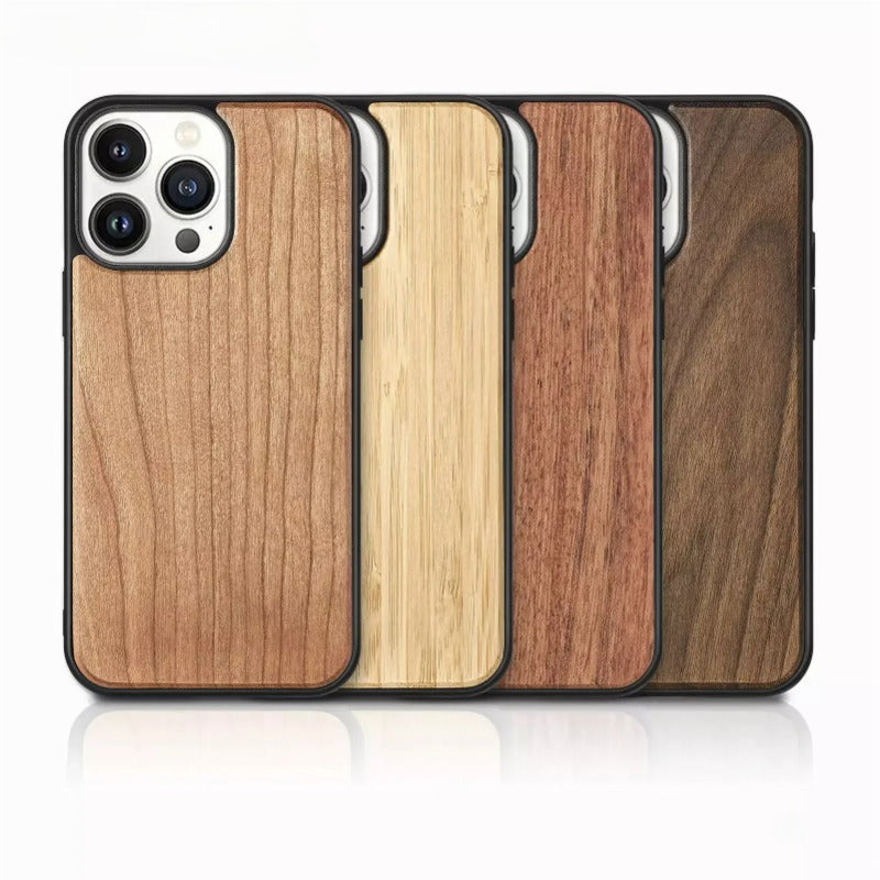 Premium Solid Wood Shockproof Hardcover Luxury iPhone Case | MagSafe Case with 360-Degree Protection & Camera Lens Cover for Apple iPhone 16/16e, 15, 14, 13, 12 Pro Max, Pro, Plus & Mini | Armor Case & Bumper Phone Case High-Quality Protective Cover