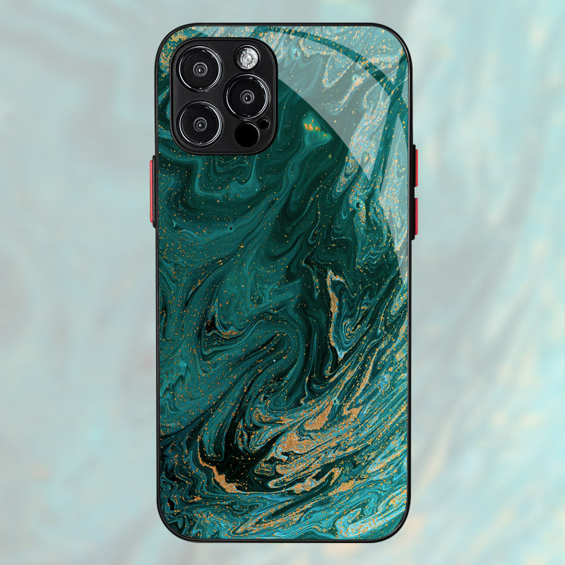 Luxury Gold Frame Marble iPhone Case Shockproof Cover | MagSafe Phone Case for Apple iPhone 16/15/14/13/12 Pro Max Plus Mini | Camera Protector, Cover & Armor Protective Case