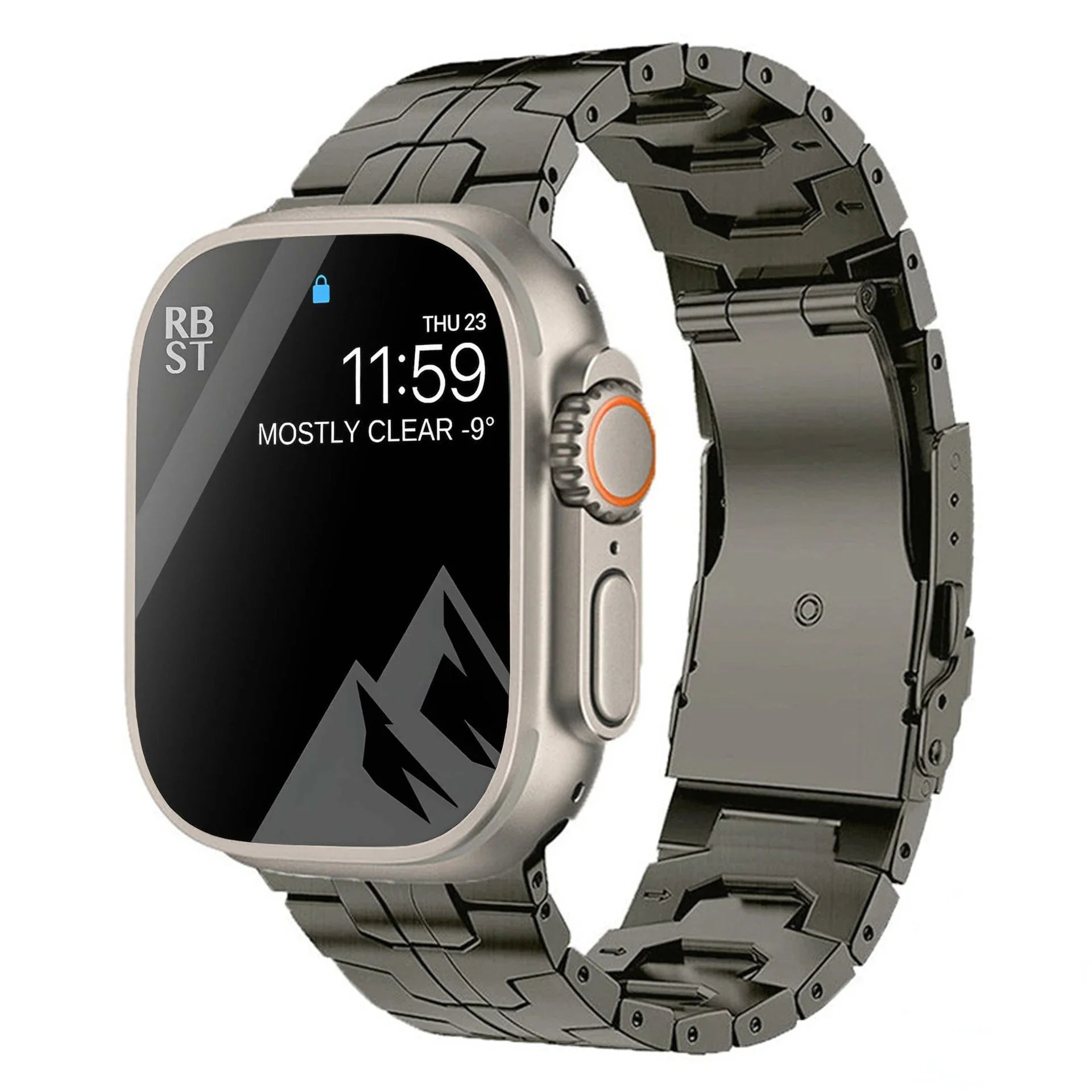 Luxus Apple Watch Armband 41mm 45mm 40mm 44mm - Herren Business Edelstahl-Armband für iWatch Serie 9 8 7 - Phone Heaven Zone