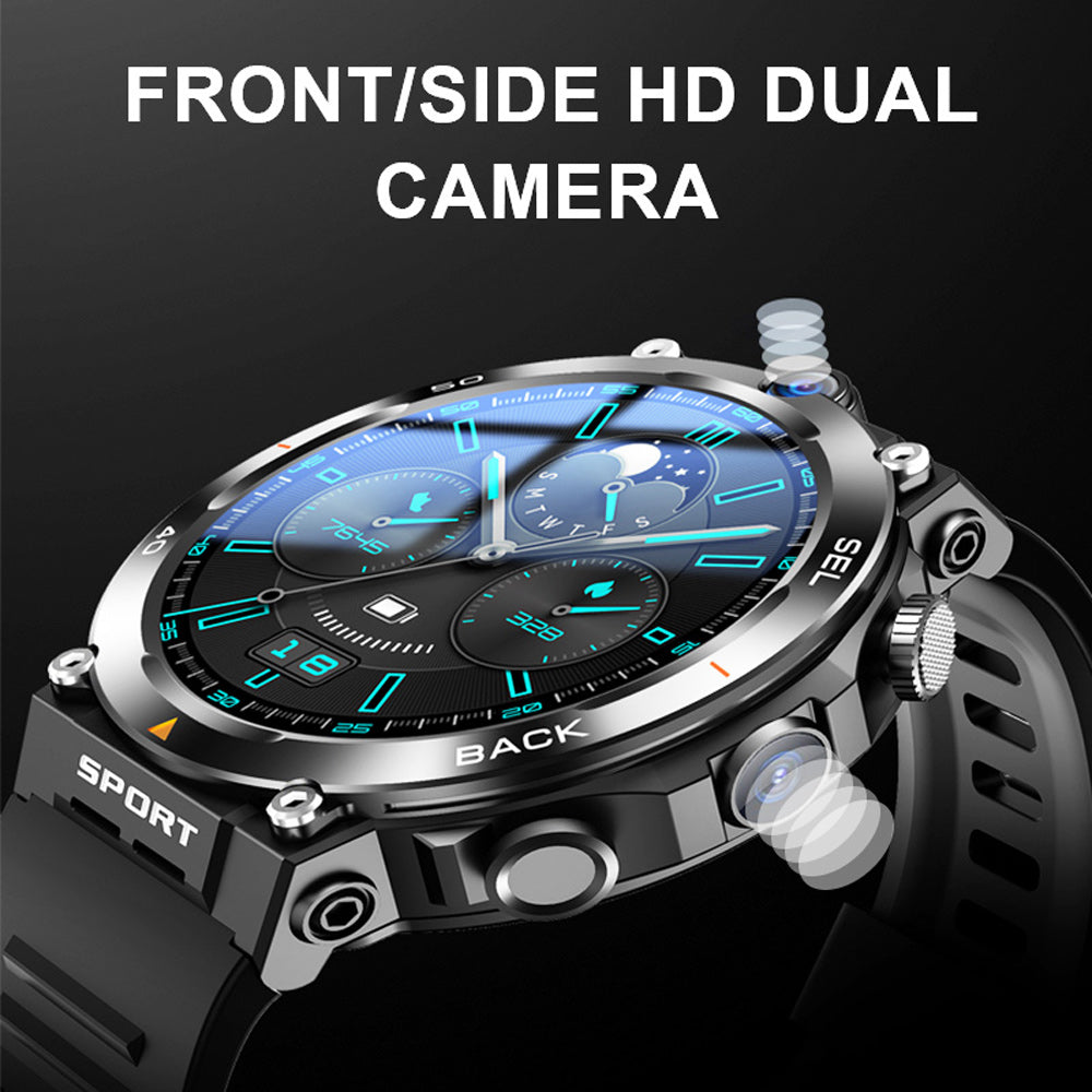Premium Outdoor Smartwatch with GPS, Compass, NFC Access, IP68 Waterproof, Fitness & Health Tracker, 400mAh Battery, Heart Rate Monitor – Rugged Full-Touch Watch for Men & Women, Unisex Design, Ideal for Hiking, Sports & Daily Use